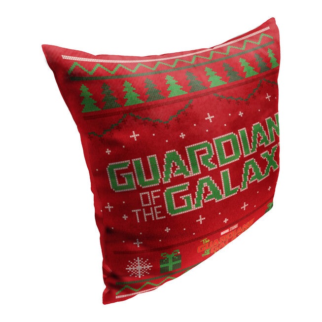 Marvel Gotg Holidayguardians Christmas Sweater 18X18 Printed Throw Pillow, , on-hover image number null