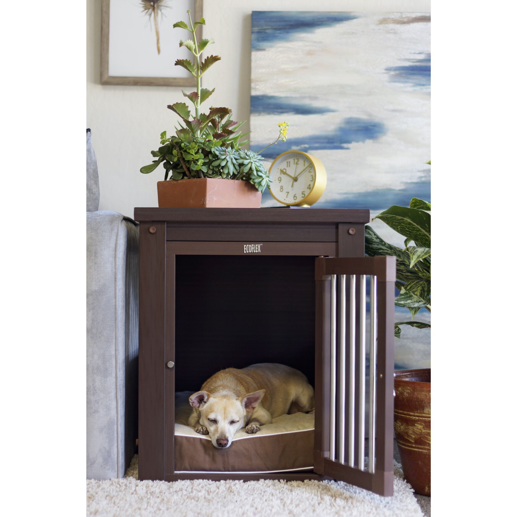 InnPlace&trade; Pet Crate & End Table, Small, RUSSET, hi-res image number 0