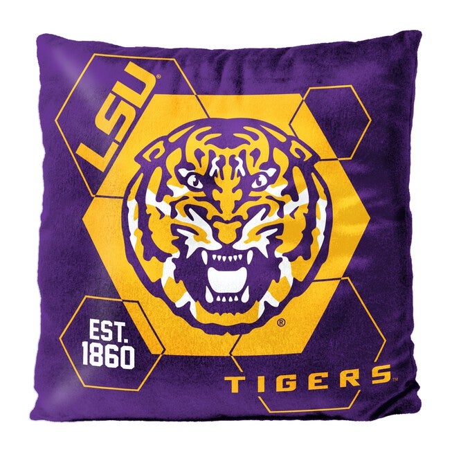 LSU Connector Velvet Reverse Pillow, MULTI, hi-res image number 0