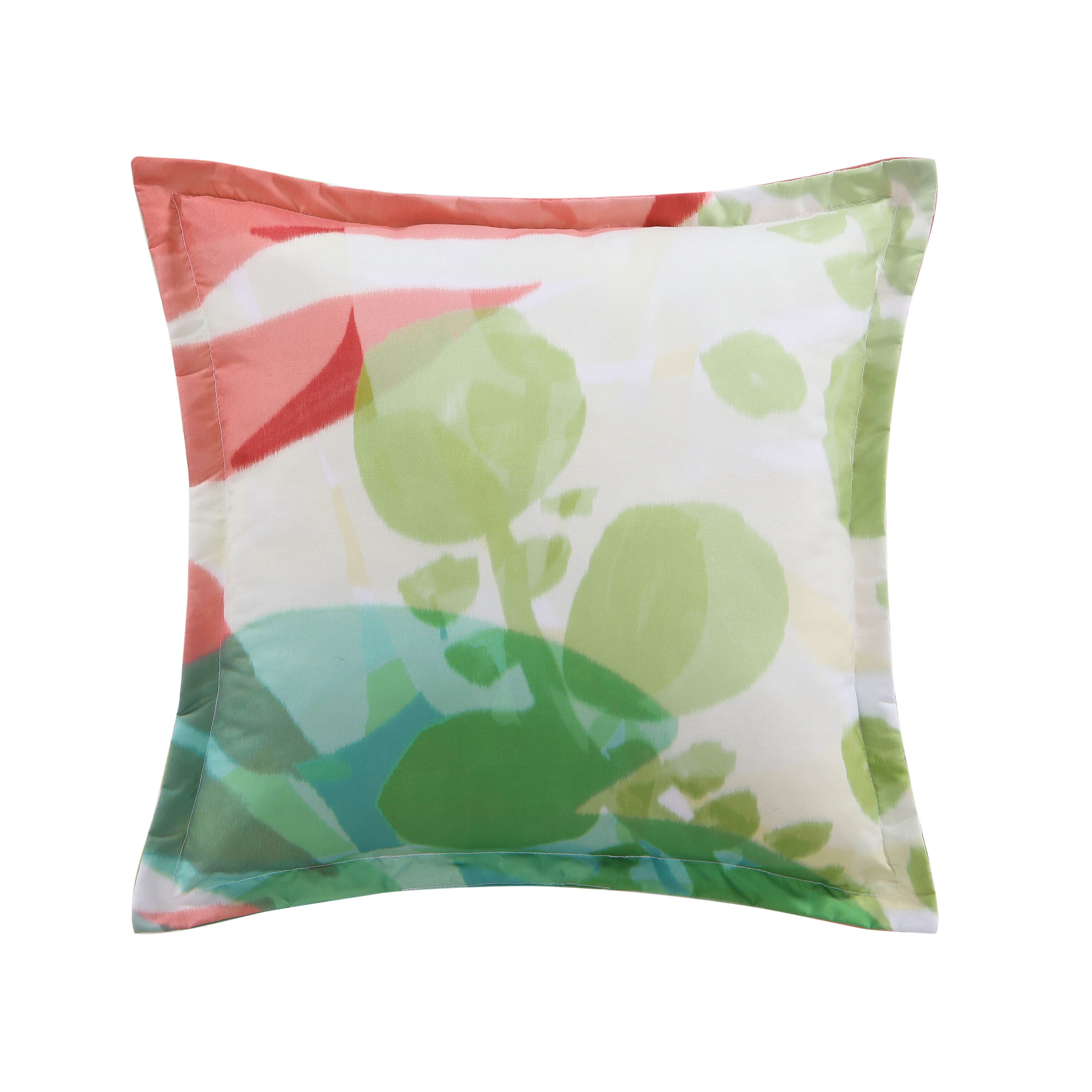 TIKI 18 inches SQUARE DECORATIVE THROW PILLOW, FUCHSIA, on-hover image number 1