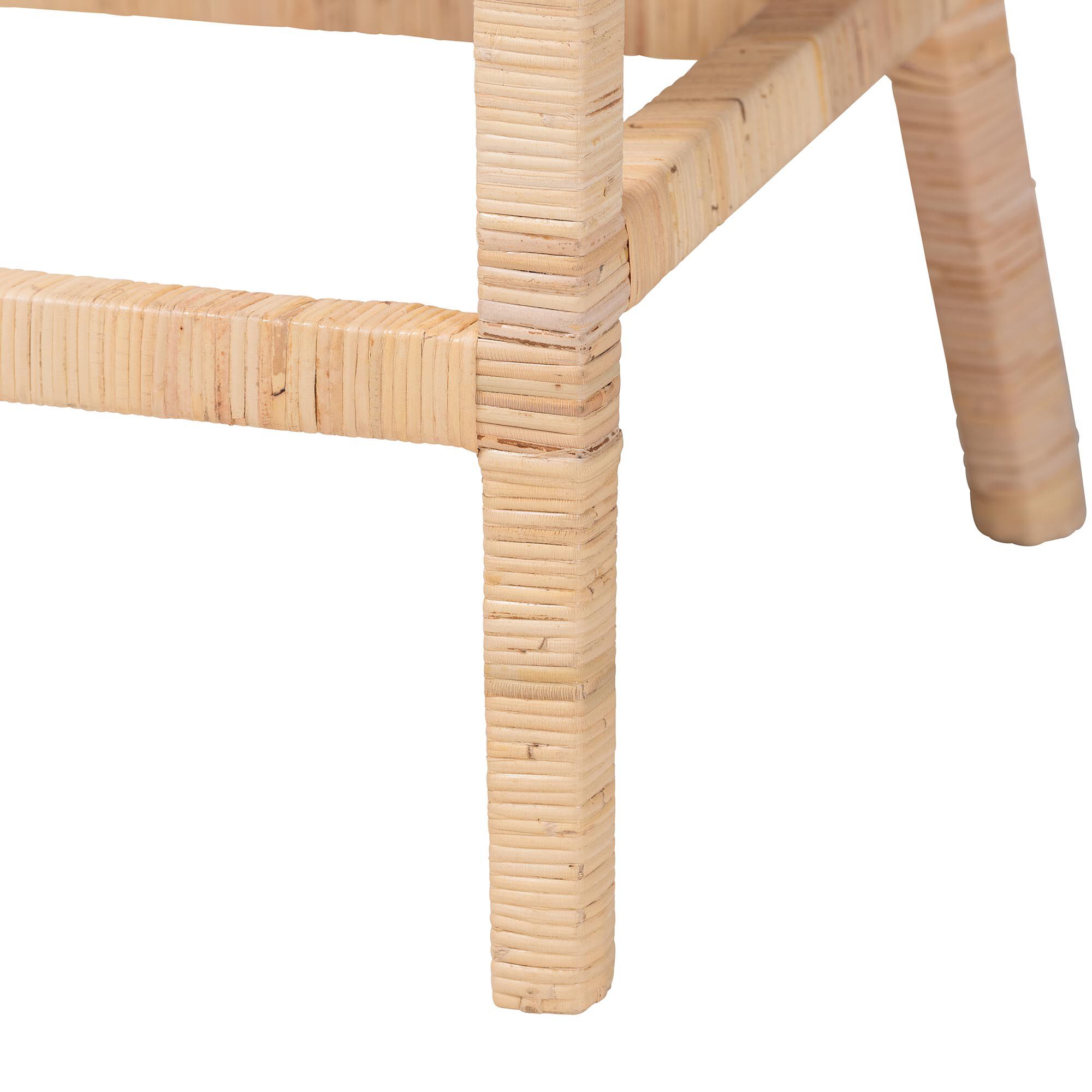 Beata Natural Rattan Counter Stool, HONEY, alternate image number 6