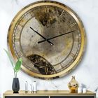 Glam Gold Desert Neutral Glam Wall Clock, GOLD, hi-res image number null