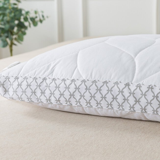Antimicrobial Quilted Nano Feather Gusseted Pillow Bed Pillow, , alternate image number 5