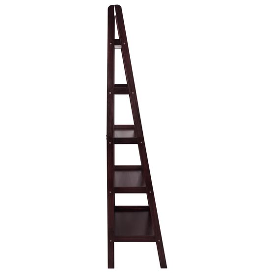 5-Shelf Ladder Bookcase-Espresso, , alternate image number null