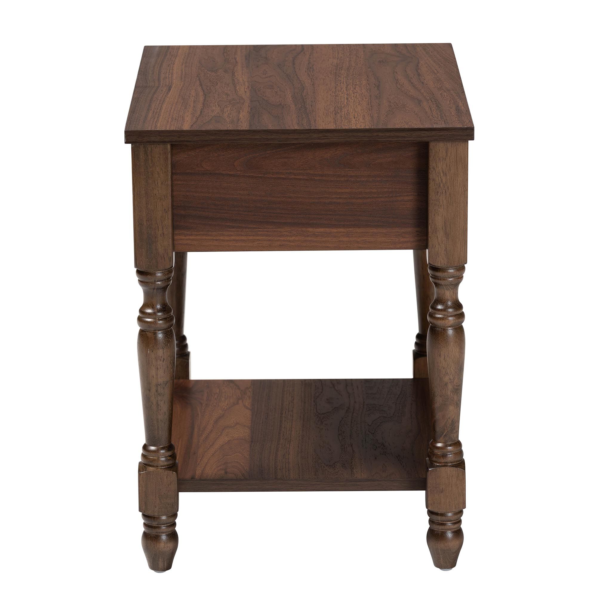 Roden Transitional Dark Brown Nightstand with Rattan, BROWN, alternate image number 4