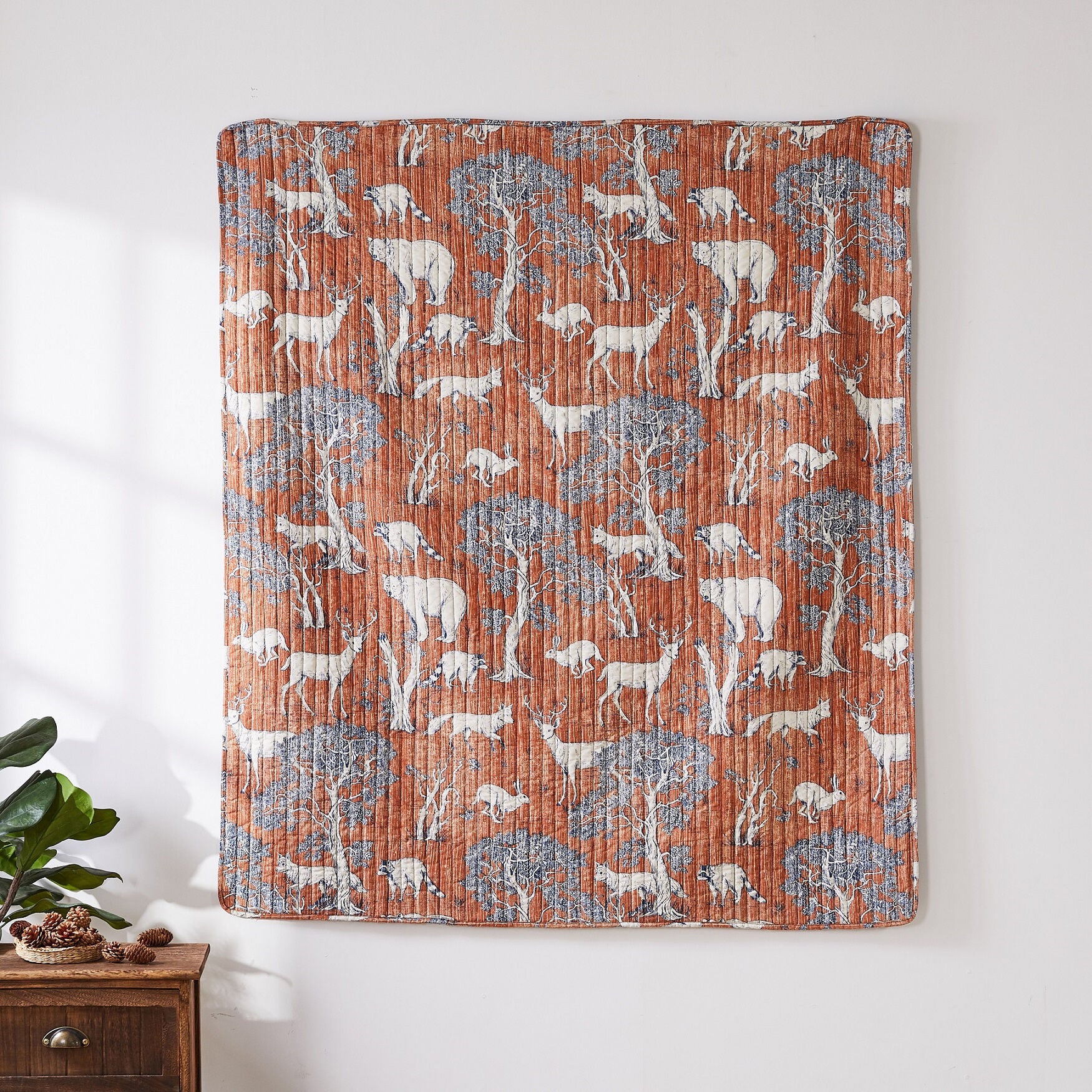 Menagerie Saffron Throw Blanket, , on-hover image number 1