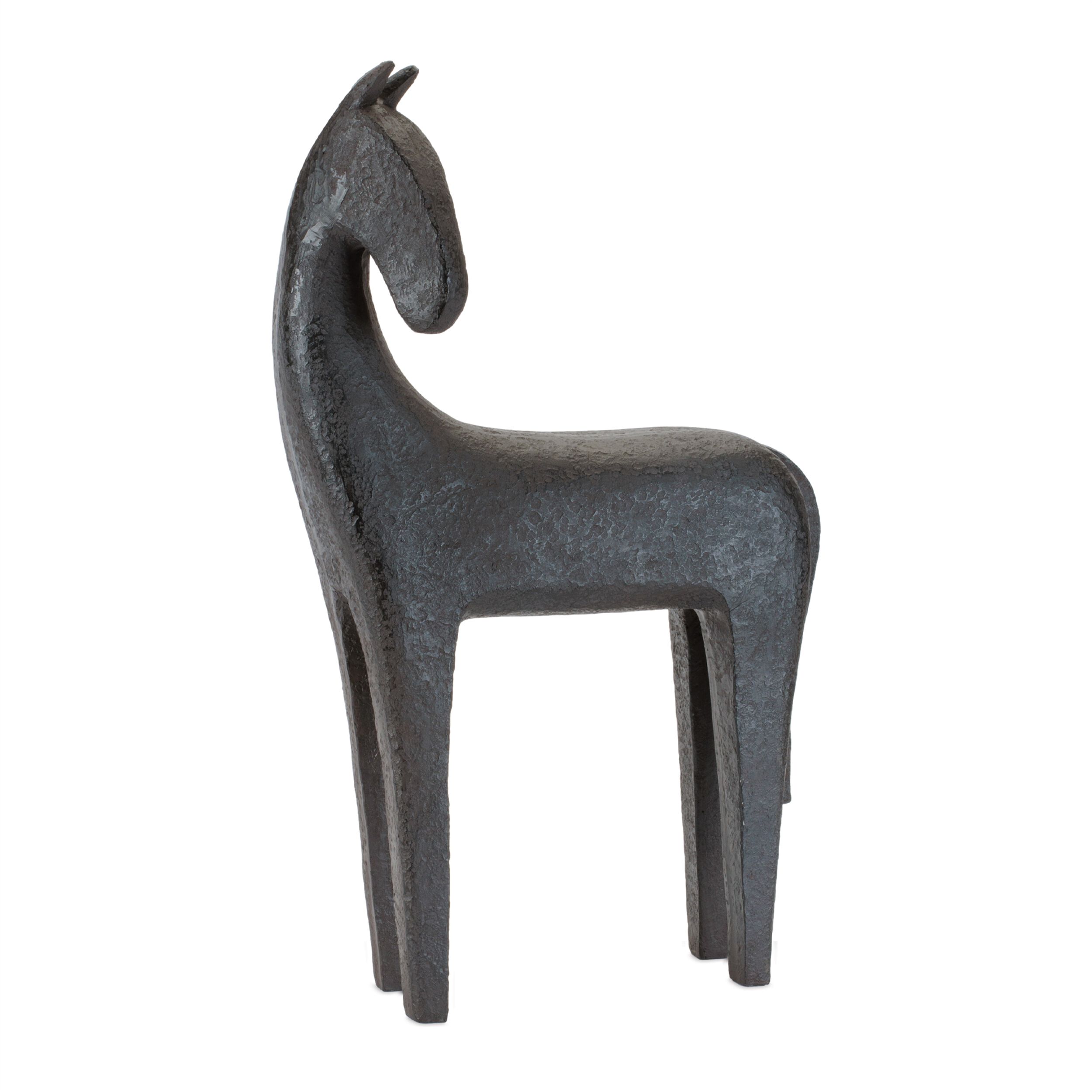Modern Horse Statue Set of 2, BLACK, hi-res image number 0