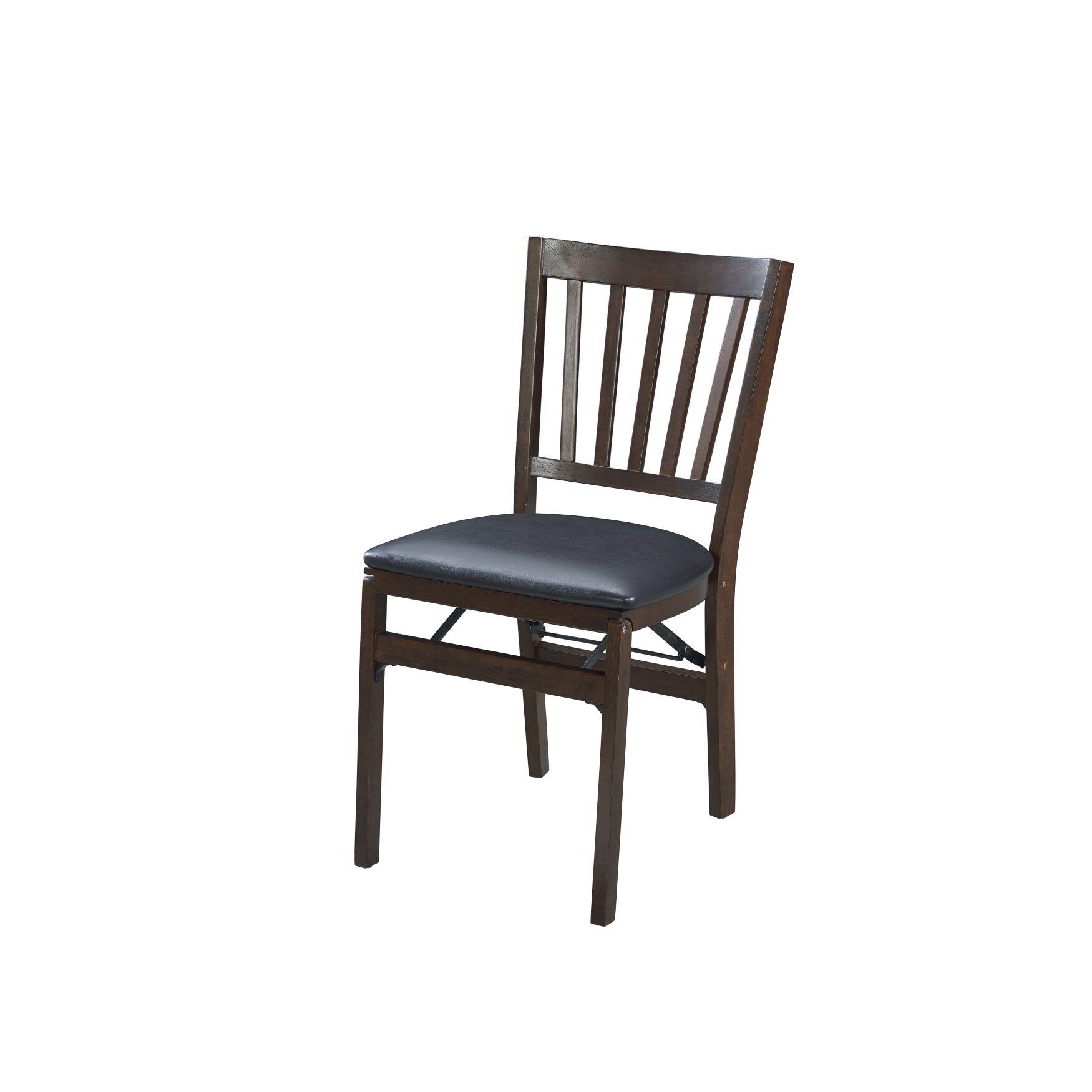School House Wood Folding Chairs, Set Of 2, EXPRESSO, hi-res image number 0