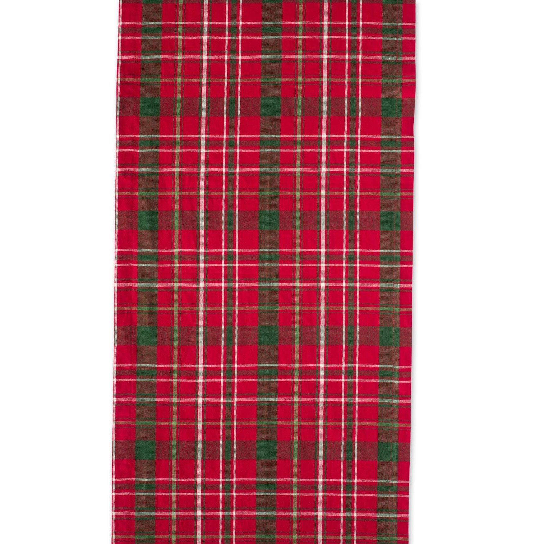 Tartan Holly Plaid Table Runner 14x72, , alternate image number 2