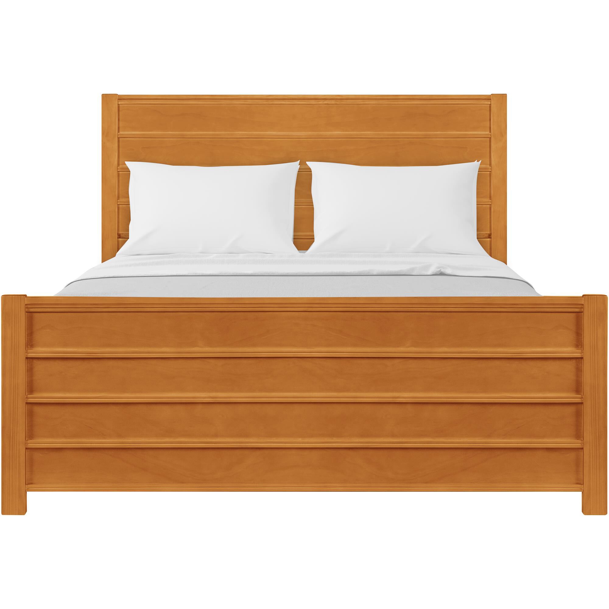 Caroline Wooden Platform Bed in Cherry, King with 2 Nightstands, CHERRY, alternate image number 2