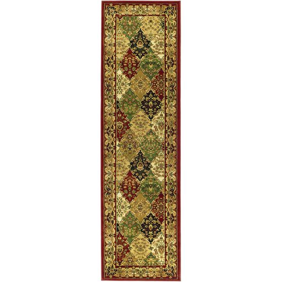 Lyndhurst 221 Multi / Red 2'-3" X 10' Runner Rug, MULTI RED, hi-res image number null