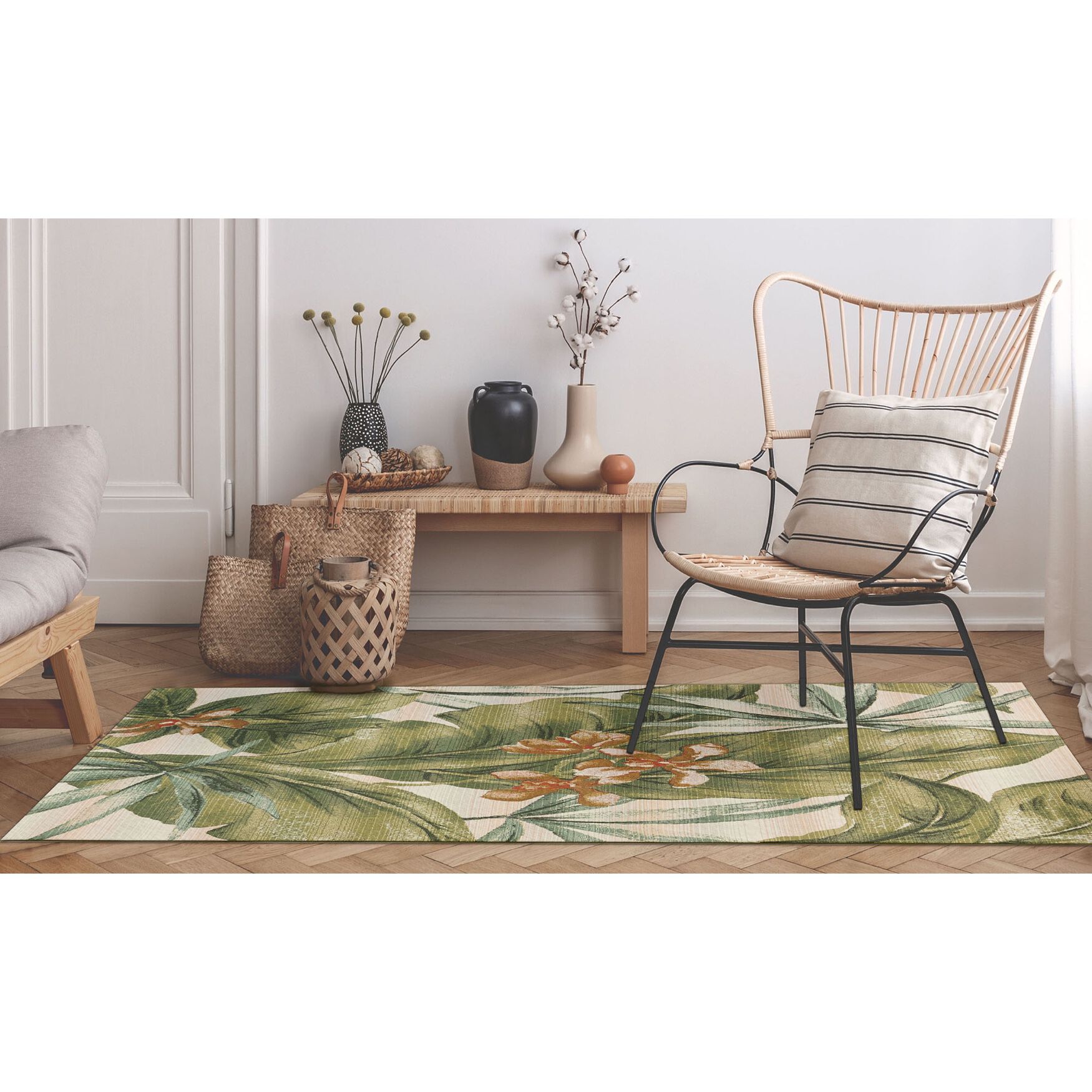 Liora Manne Marina Tropical Leaf Indoor/Outdoor Rug 23 inchesX7 feet 6 inches, , alternate image number 9
