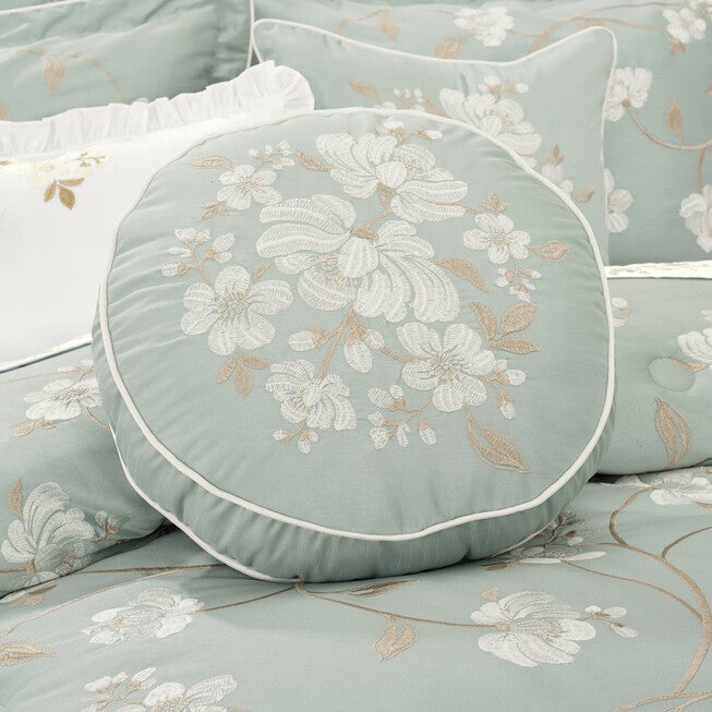 Spring Garden Round Decorative Throw Pillow, SPA, alternate image number 1