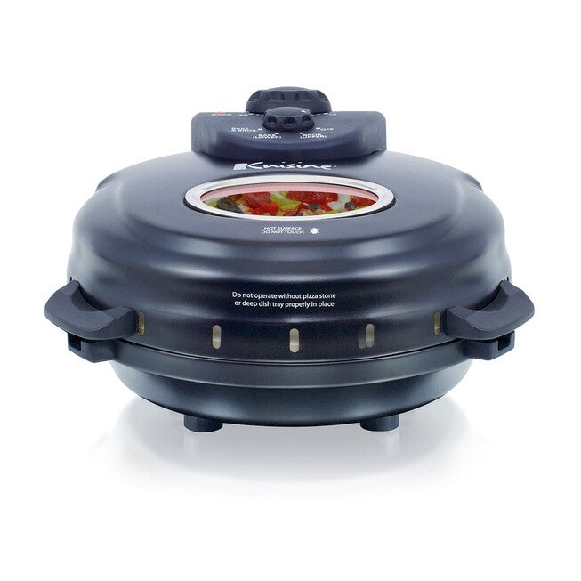 Euro Cuisine 12" Rotating Pizza Maker with Stone & Baking Pan, , alternate image number null