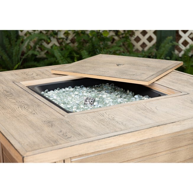 Langhorne Square Aluminum LPG Fire Pit in Driftwood, , alternate image number 9