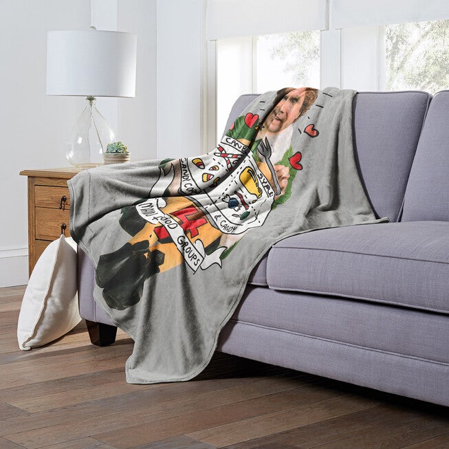 Wb Elf 4 Food Groups Silk Touch Throw Blanket, , alternate image number null