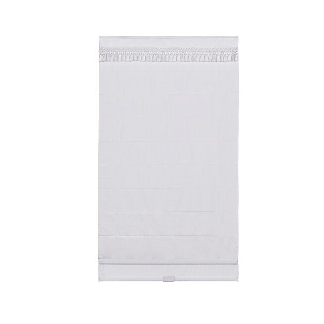 Cordless Tassel Trim Valance Flat Roman Shade, , alternate image number null