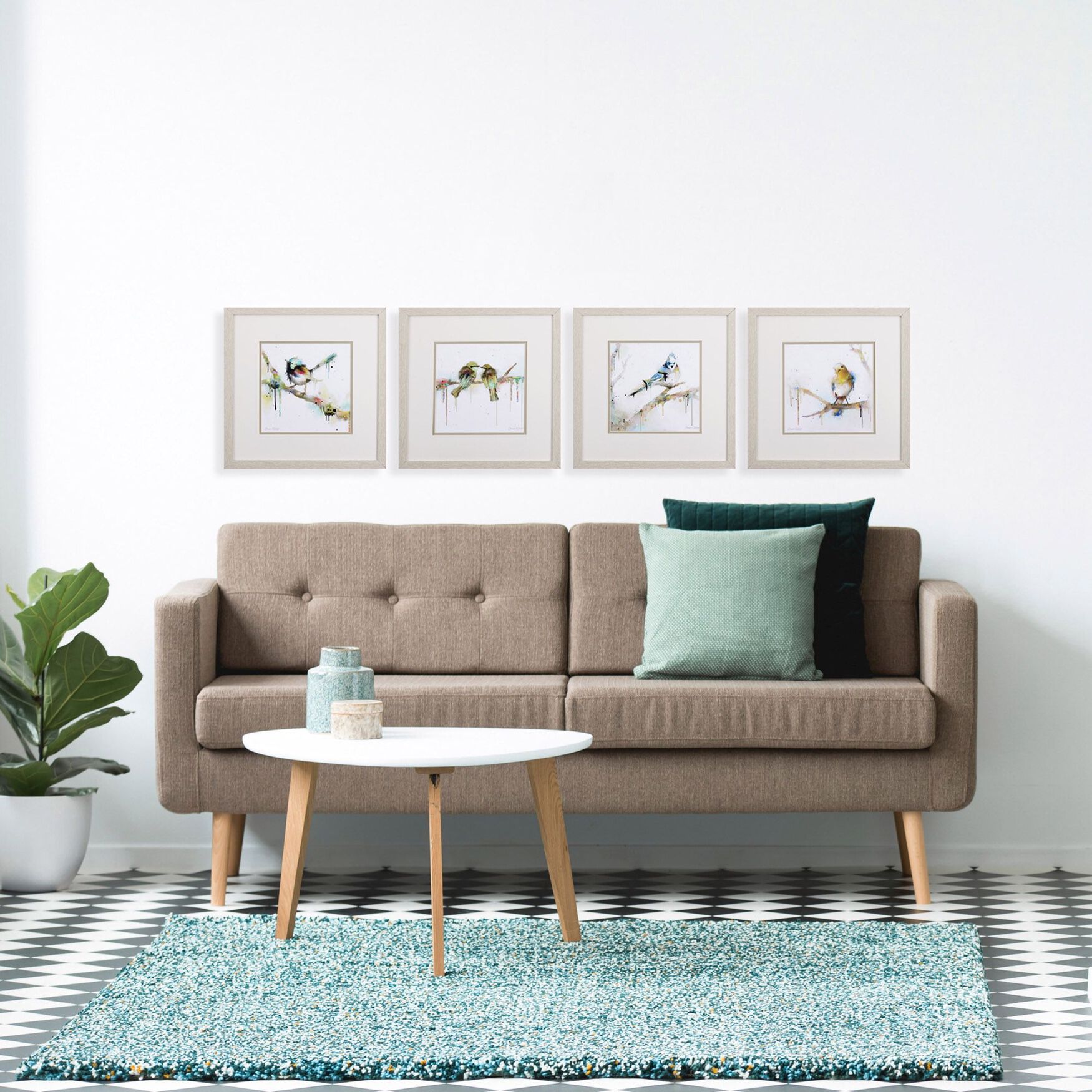 Birds On Branch Framed Wall D&eacute;cor, Set Of 4, , on-hover image number 1