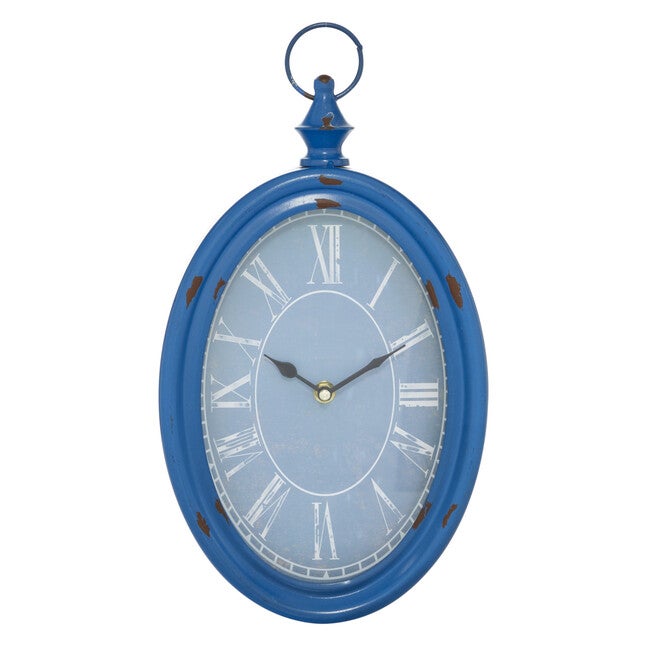 Set Of 4 Multi Colored Metal Vintage Wall Clock, , alternate image number null