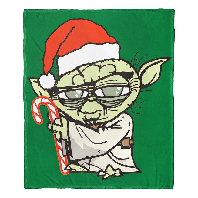 Star Wars Yoda Festive Silk Touch Throw Blanket, , on-hover image number null