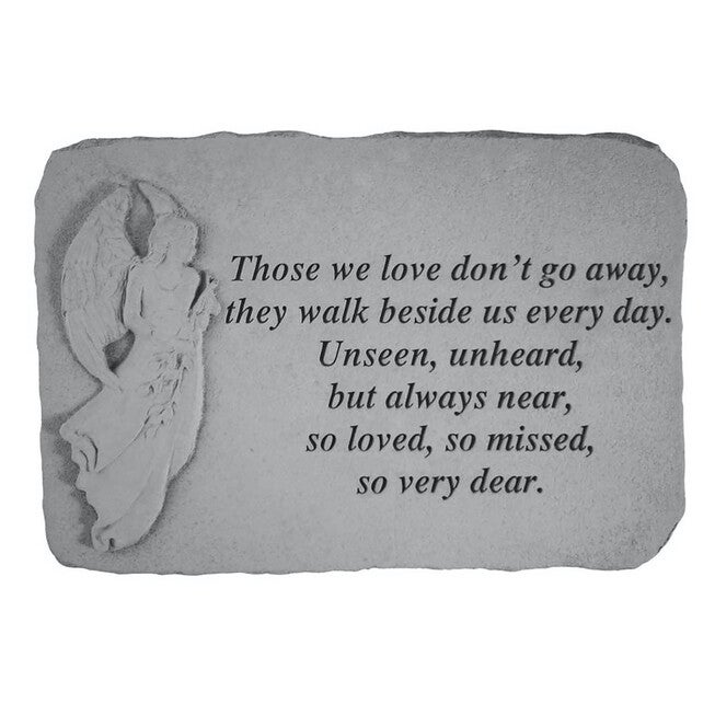 Those We Have Held w/ Standing Angel Garden Memorial Stone, GREY, hi-res image number 0