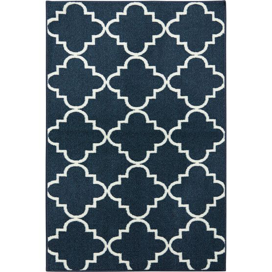 Fancy Trellis Navy 2' 6" X 3' 10", NAVY, hi-res image number null
