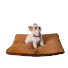 Medium Pet Dog Bed Mat With Poly Fill Cushion, BROWN, hi-res image number null