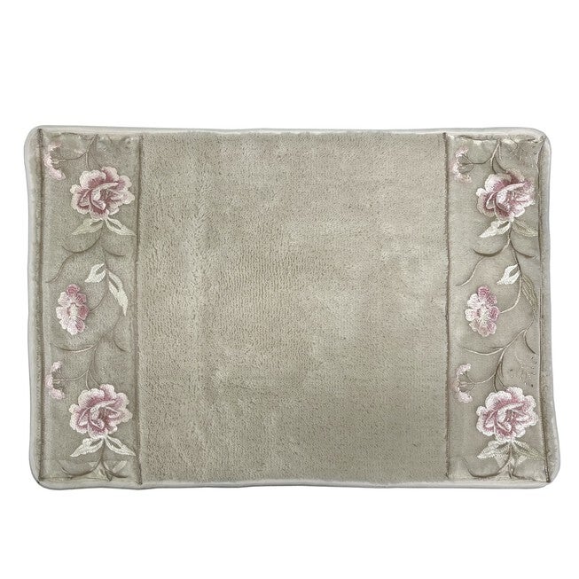 Dublin Rose Bath Rug, BEIGE, hi-res image number null