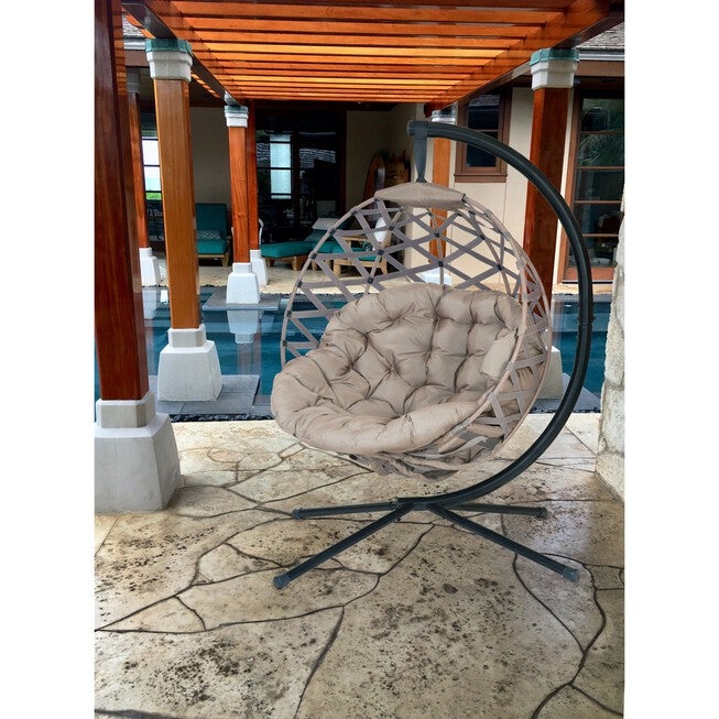 Hanging Ball Chair in Crossweave Sand, , alternate image number 2