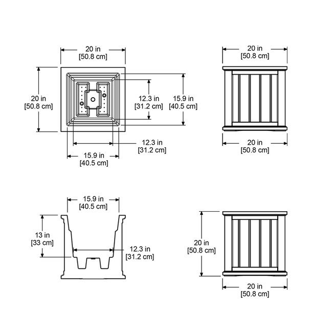Cape Cod 20x20 Square Planter, , alternate image number null
