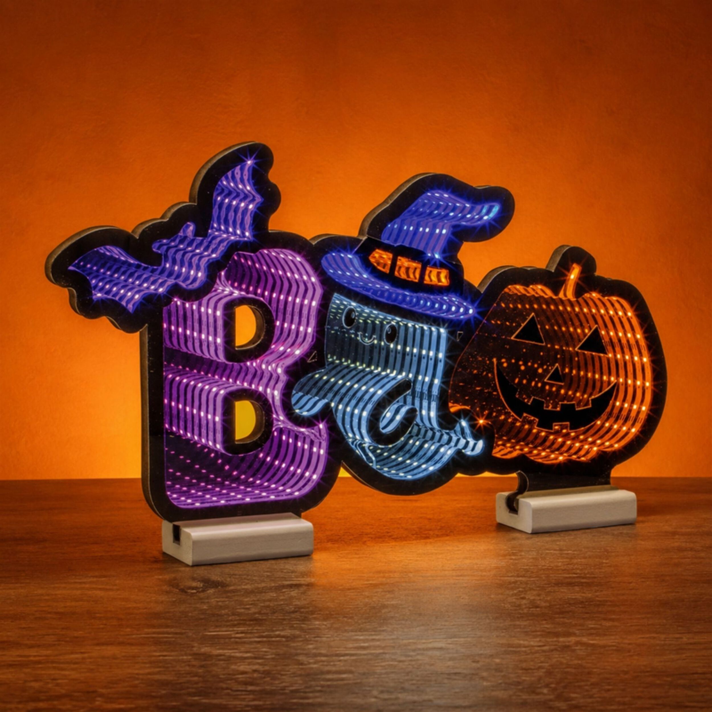 Halloween Boo Ekkolight 17 inchesL, PURPLE ORANGE BLACK, alternate image number 1