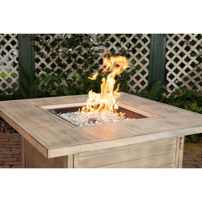 Langhorne Square Aluminum LPG Fire Pit in Driftwood, , alternate image number 10