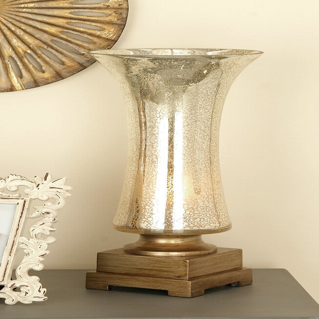 Set Of 2 Gold Glass Glam Uplight, , alternate image number null