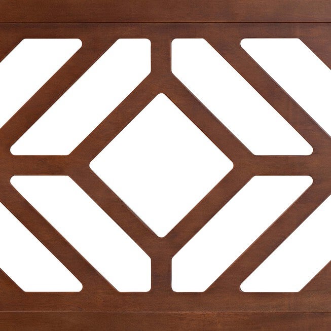 Olsen Wood Headboard with Geometric Cutout Design, Queen, BROWN, alternate image number 3