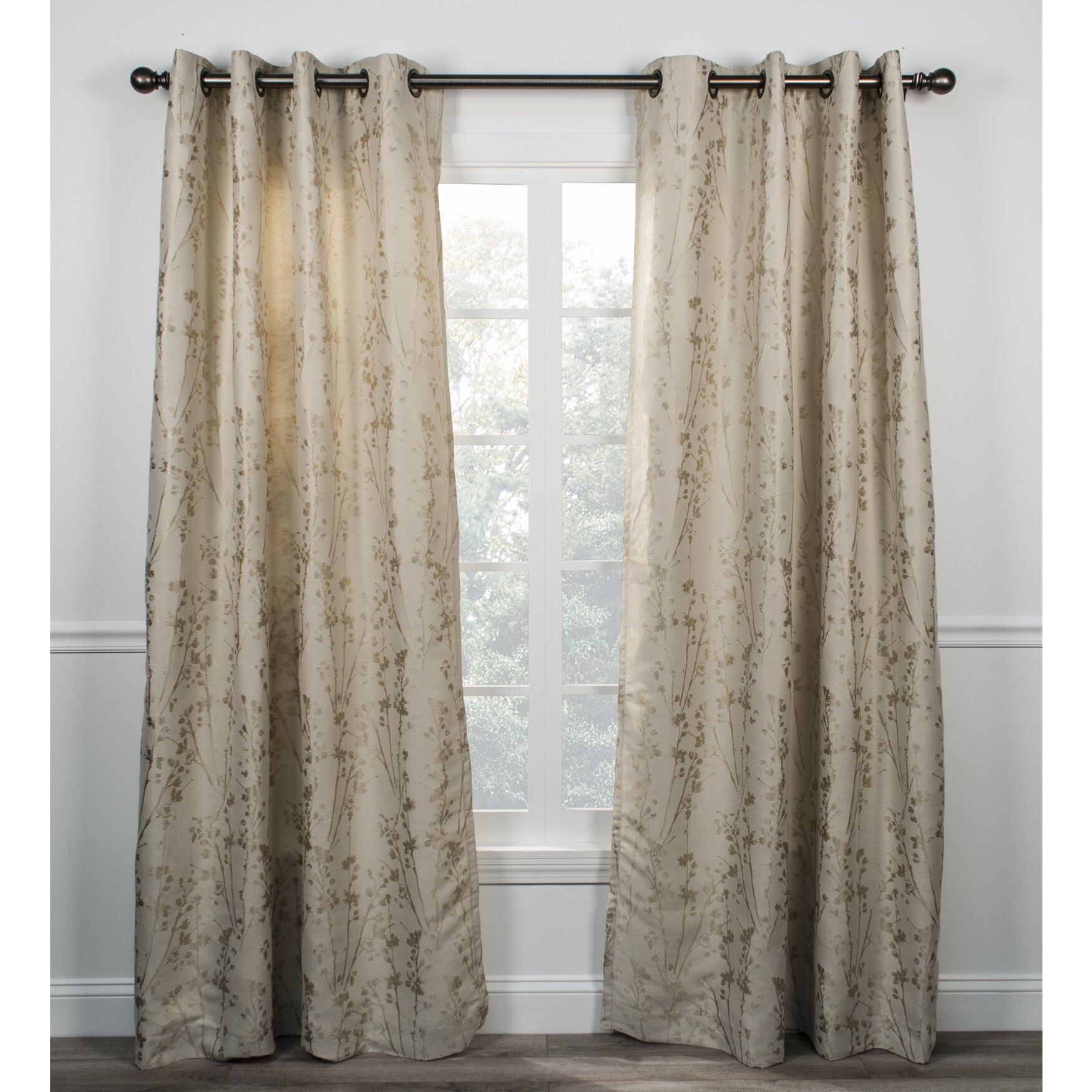 Meadow Lined Grommet Panel, LINEN, hi-res image number 0