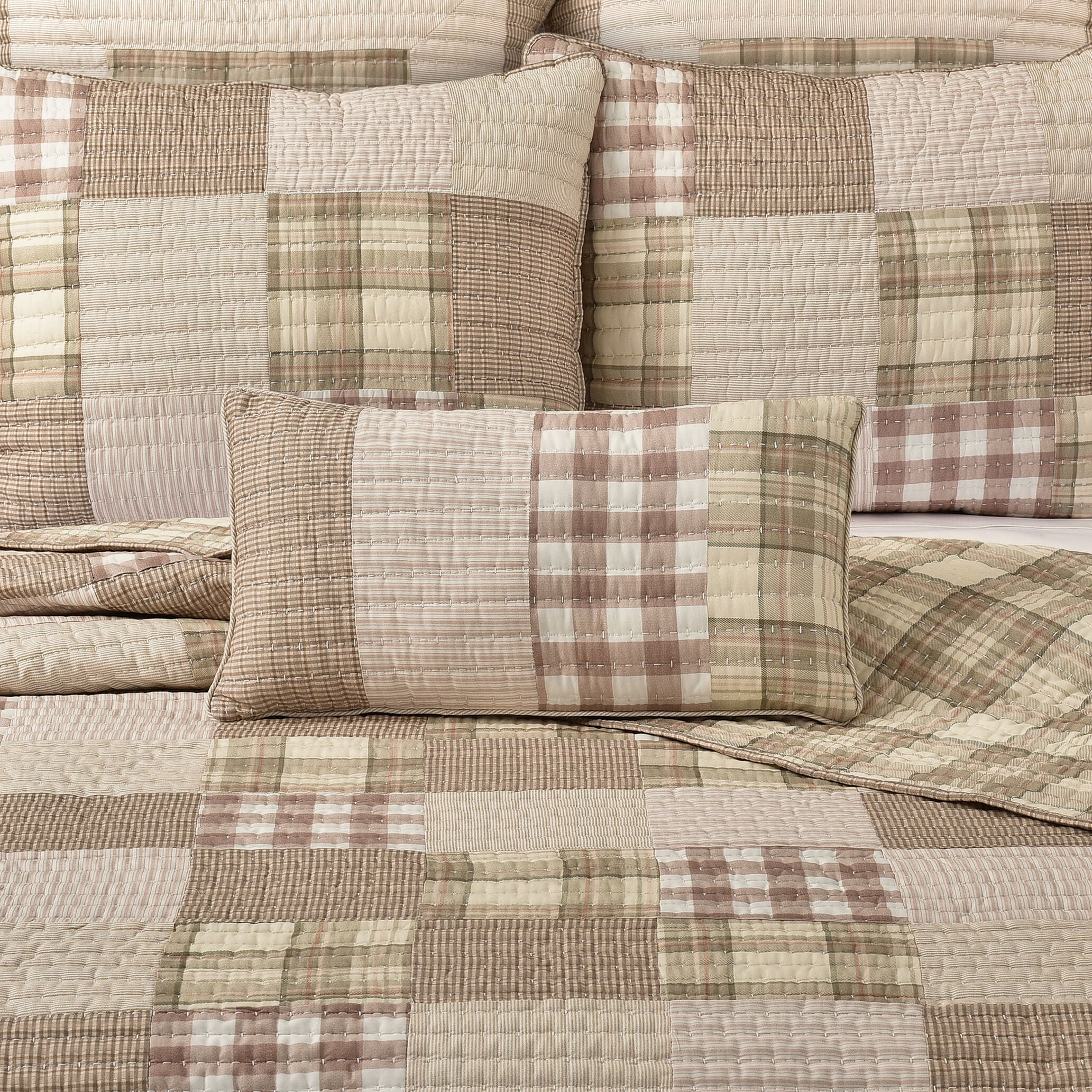 MAYFAIR QUILT QUILTED BOUDOIR DECORATIVE THROW PILLOW, BLUSH, hi-res image number 0