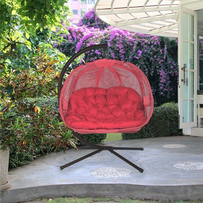 Hanging Pumpkin Patio Chair - Red, , alternate image number 2
