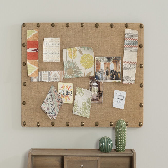 Burlap Nailhead Corkboard, , alternate image number 2