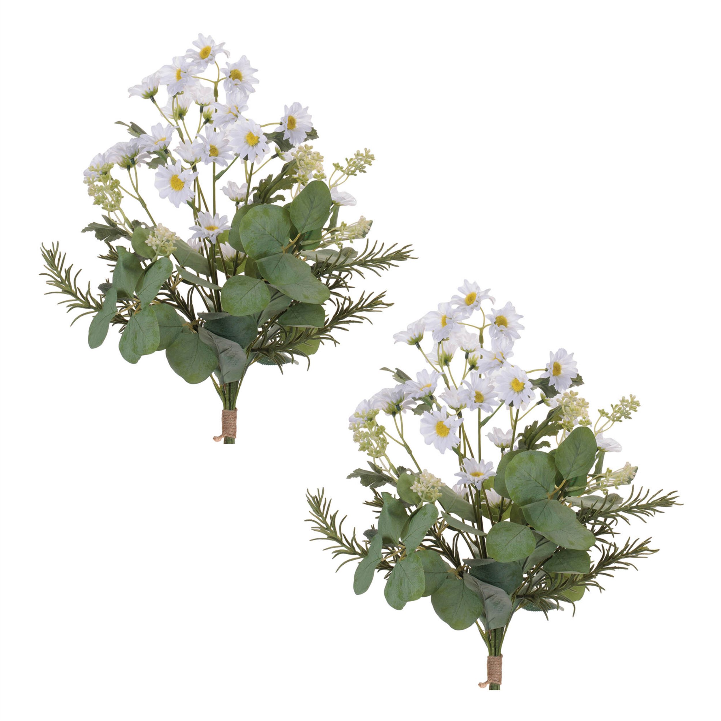 Mini Daisy Floral Bundle Set of 2, WHITE GREEN, alternate image number 2