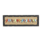 Multi Colored Wood Eclectic Birds Wall Decor, MULTI, hi-res image number null