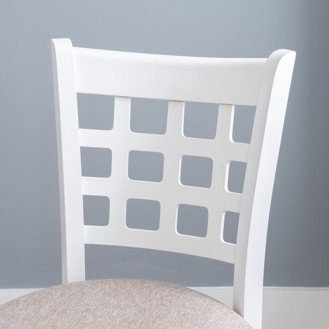 Lola Side Chair White Upholstered Set of 2, , alternate image number 8