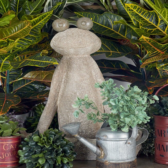 Brown Polystone Eclectic Frogs Garden Sculpture, , alternate image number 4