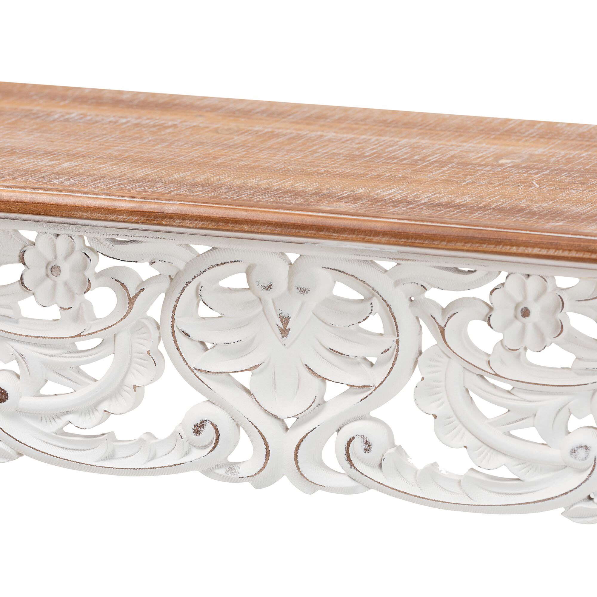 Riquin Distressed Wood Console Table, NATURAL, alternate image number 5