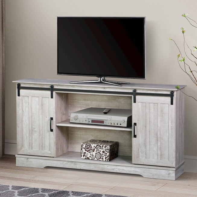 Finley 56-inch TV Stand with 2 Barn Doors, , on-hover image number 1