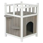 natura Pet Home with Balcony, GRAY WHITE, hi-res image number null