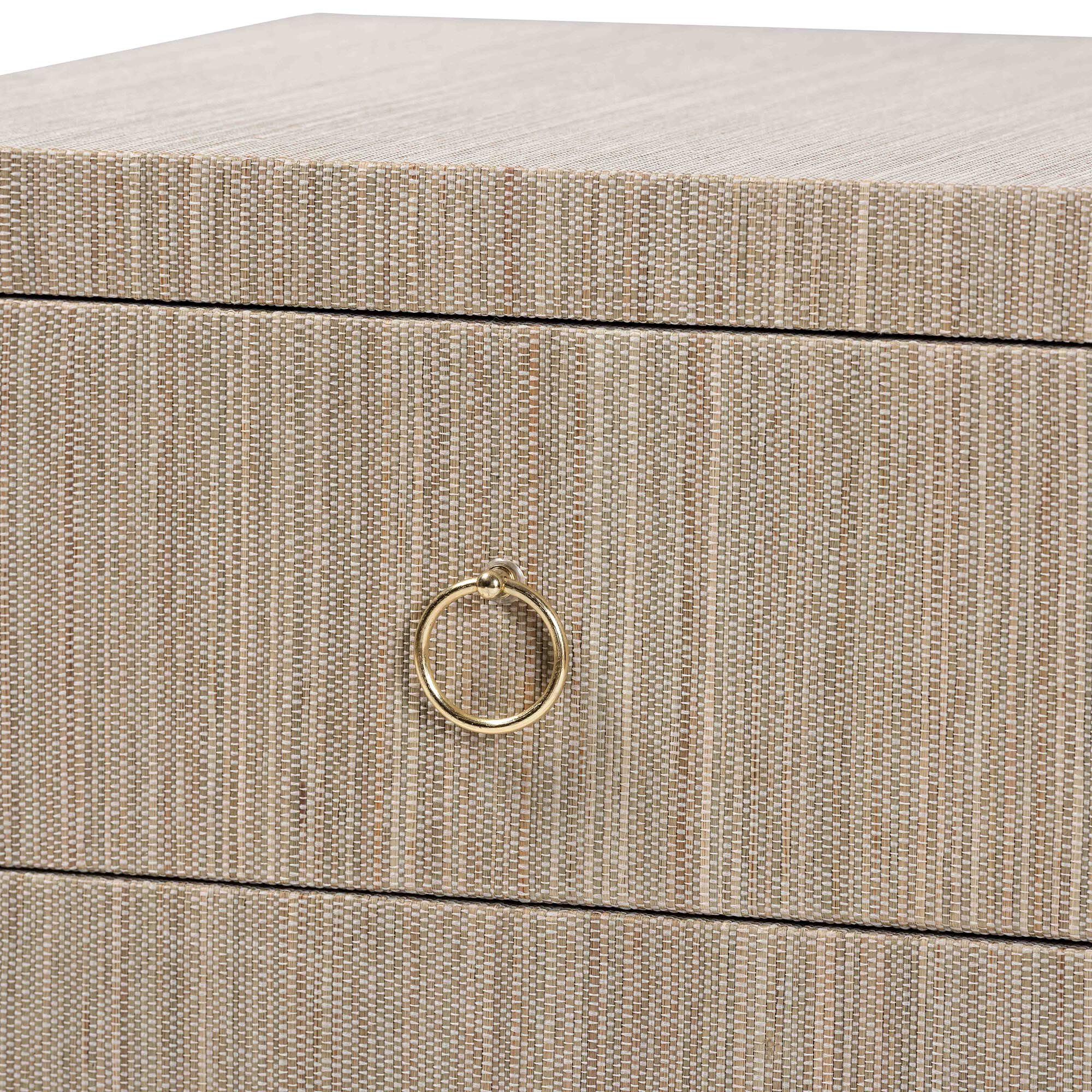 Juniper Grasscloth Nightstand, BEIGE, alternate image number 6
