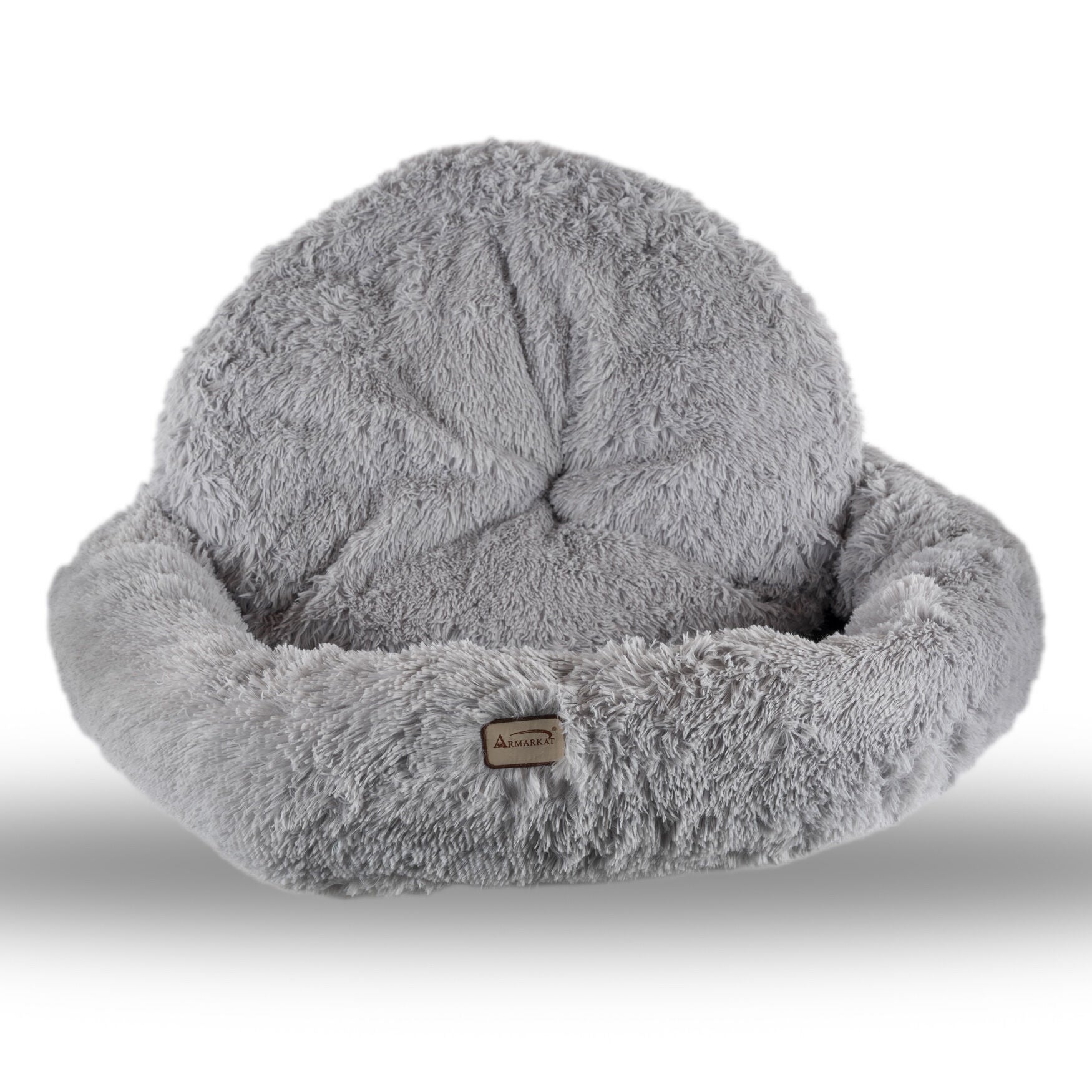 Armarkat Extra Large, Fluffy Gray Round Cat Bed - C71Nhs Cat Bed, , on-hover image number 1