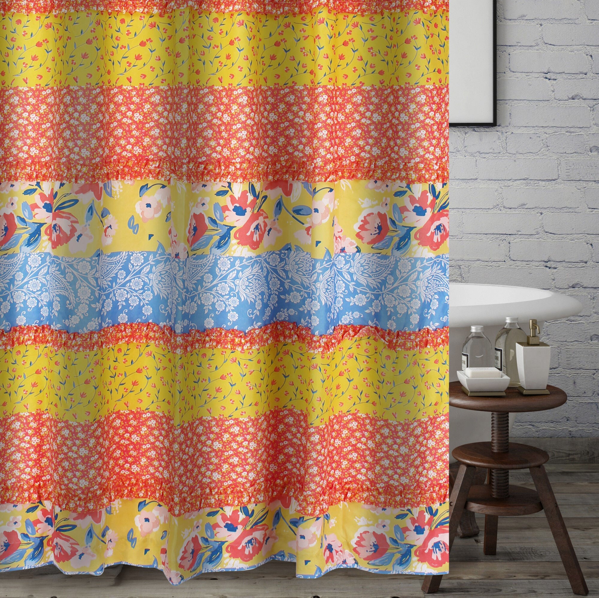 Skylar Bath and Shower Curtain, CALICO, alternate image number 2