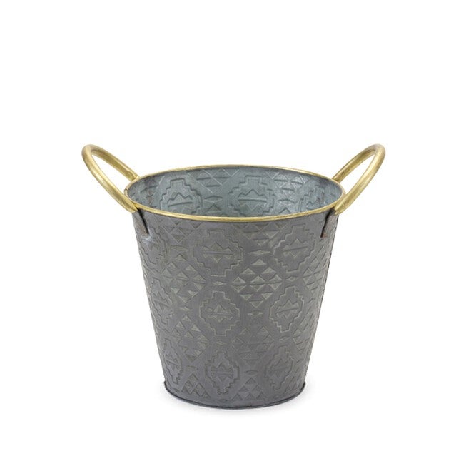 Pail (Set of 3) 9.5 inchesD x 8.25 inchesH, 11.5 inchesD x 9.5 inchesH, 13 inchesD x 10.75 inchesH Metal, GREY, alternate image number null