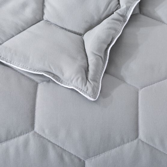 Honeycomb Down Alternative Blanket, Gray/ White, , alternate image number null